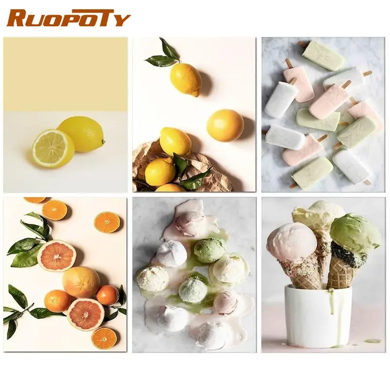 RUOPOTY Acrylic Paint By Number Fruits And Ice Cream Handpainted Painting By Number Art Painting Wall Decor
RUOPOTY Acrylic Paint By Number Fruits And Ice Cream Handpainted Painting By Number Art Painting Wall Decor