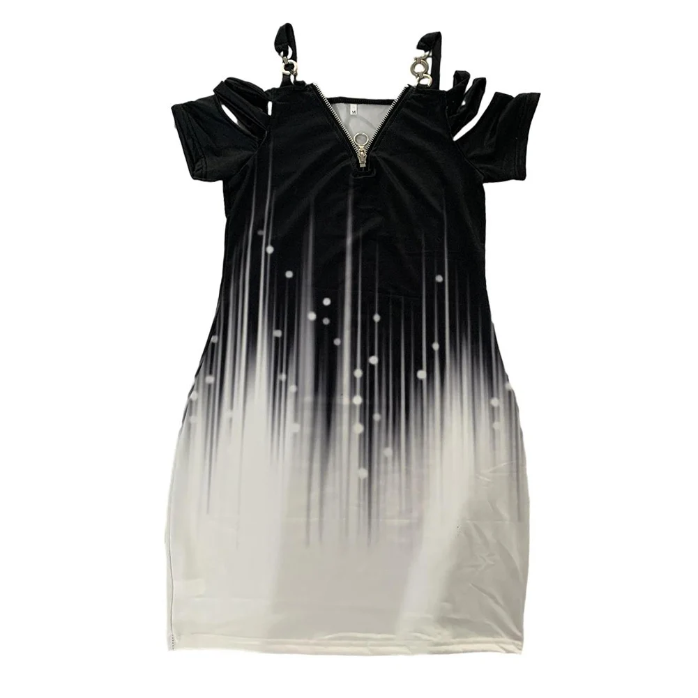Elegant Cold Shoulder Bodycon Dress Women Spring Summer Casual Sexy Skinny Dress Starry Print Tassel Hollow Zip Tank Top S 3XL
Elegant Cold Shoulder Bodycon Dress Women Spring Summer Casual Sexy Skinny Dress Starry Print Tassel Hollow Zip Tank Top S 3XL
