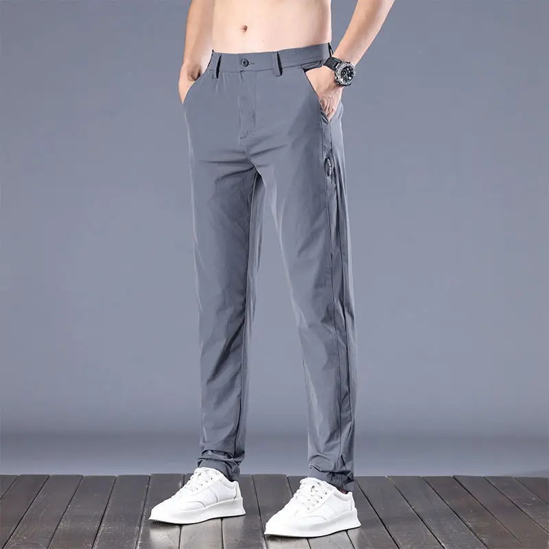 

Летние элегантные модные облегающие брюки в стиле Харадзюку, свободные универсальные спортивные брюки однотонные брюки кэжуал с карманами, тонкие Стильные прямые брюки