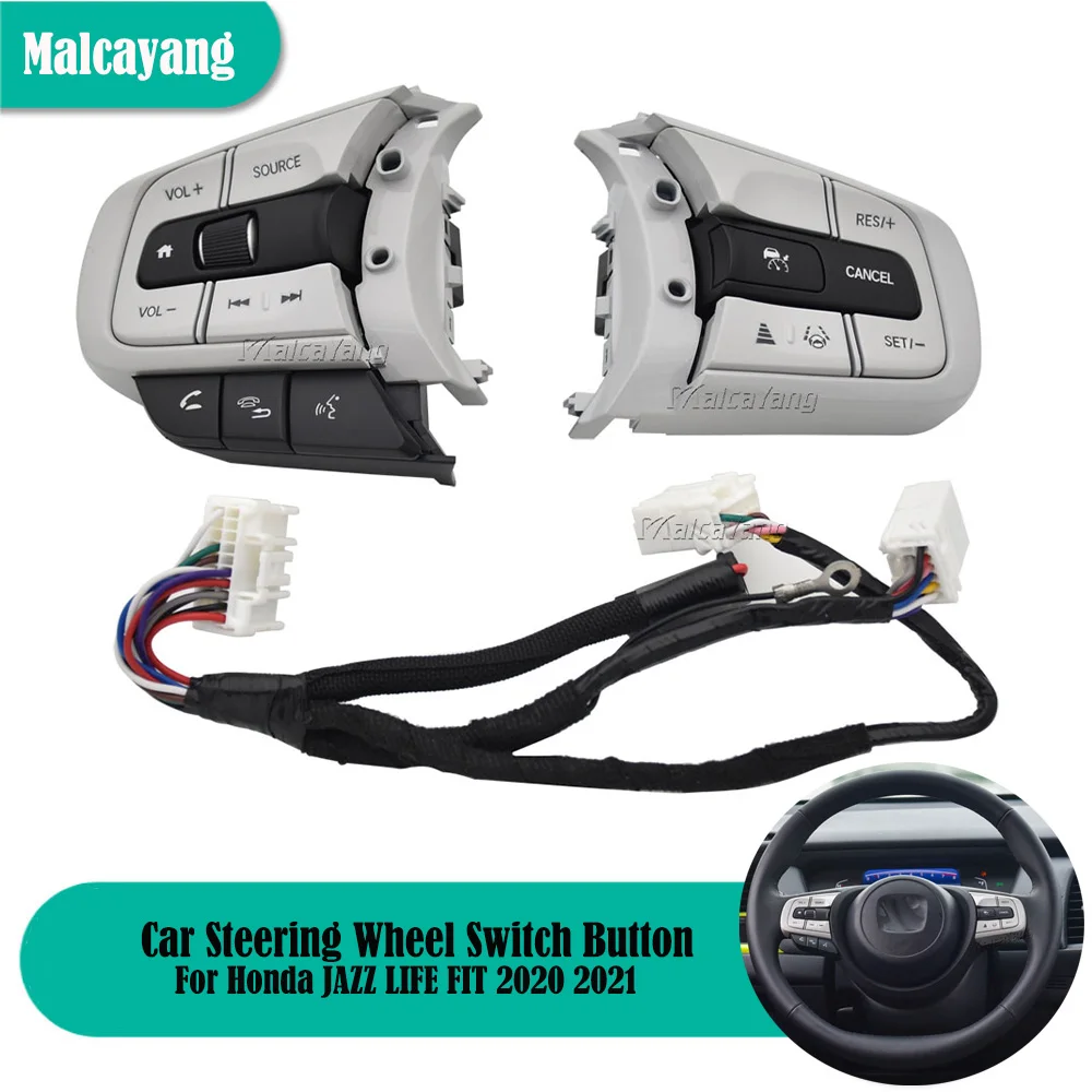 New Steering Wheel Switch Button Phone Cruise Control Volume Buttons For Honda JAZZ LIFE FIT 2020 2021- Car Styling
New Steering Wheel Switch Button Phone Cruise Control Volume Buttons For Honda JAZZ LIFE FIT 2020 2021- Car Styling