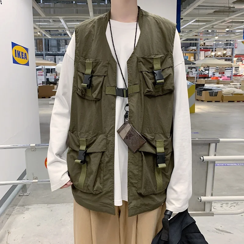 2023 Mens Fashion Multi-Pocket Outdoors Tactical Coat Cargo Vest Hip Hop Men Sleeveless Jacket Coat Gilet Men's Vest Streetwear
2023 Mens Fashion Multi-Pocket Outdoors Tactical Coat Cargo Vest Hip Hop Men Sleeveless Jacket Coat Gilet Men's Vest Streetwear