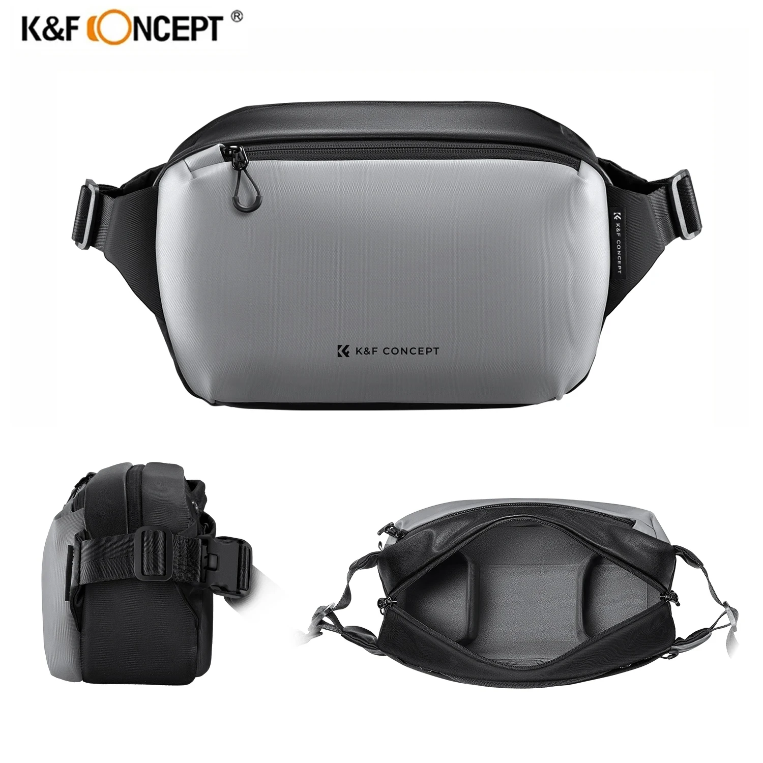 

K&F Concept Portable Single Shoulder Camera Bag Multi-functional Waterproof Photography DSLR Lens Handbag with Tripod Bag