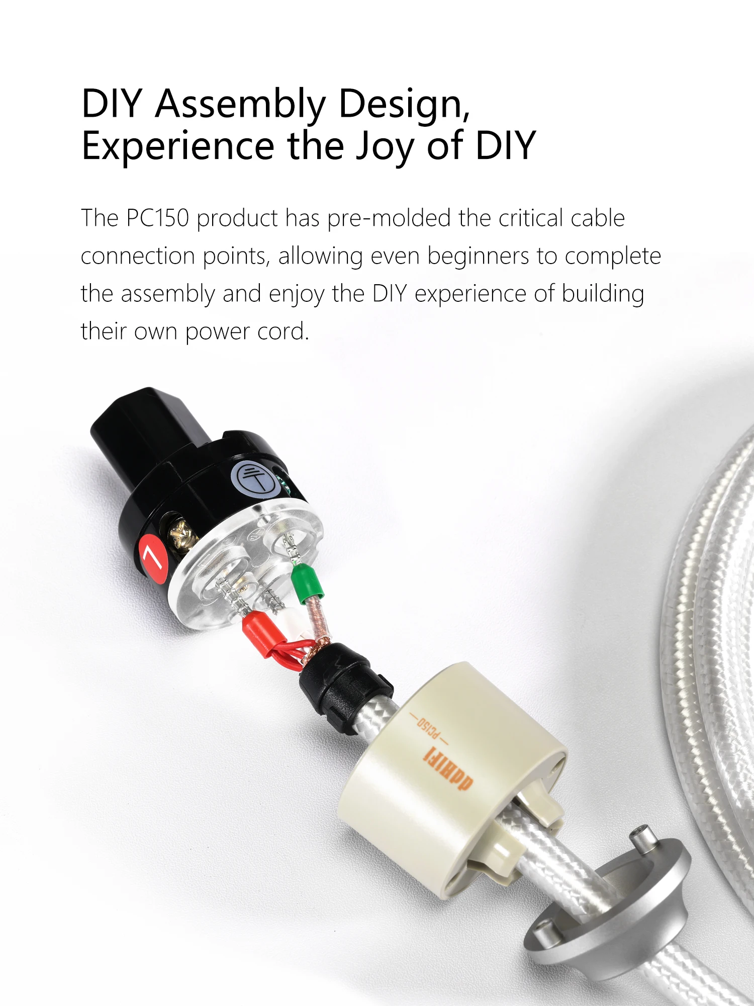 DD ddHiFi PC150 Audiophile Power Cord DIY Kit, Retro Color Scheme and Retro-Style Tuning, Standard Only DD ddHiFi PC150 Audiophile Power Cord DIY Kit, Retro Color Scheme and Retro-Style Tuning, Standard Only