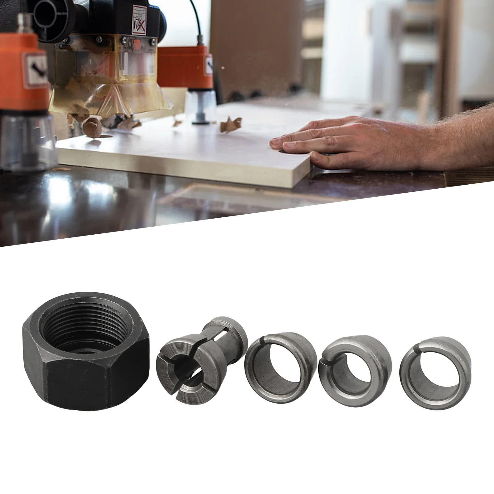 M17 Collet Chuck Adapter With Nuts 6/6.35/8mm Engraving Trimming Machine Electric Router Wood Router Milling Cutter Accessories
M17 Collet Chuck Adapter With Nuts 6/6.35/8mm Engraving Trimming Machine Electric Router Wood Router Milling Cutter Accessories