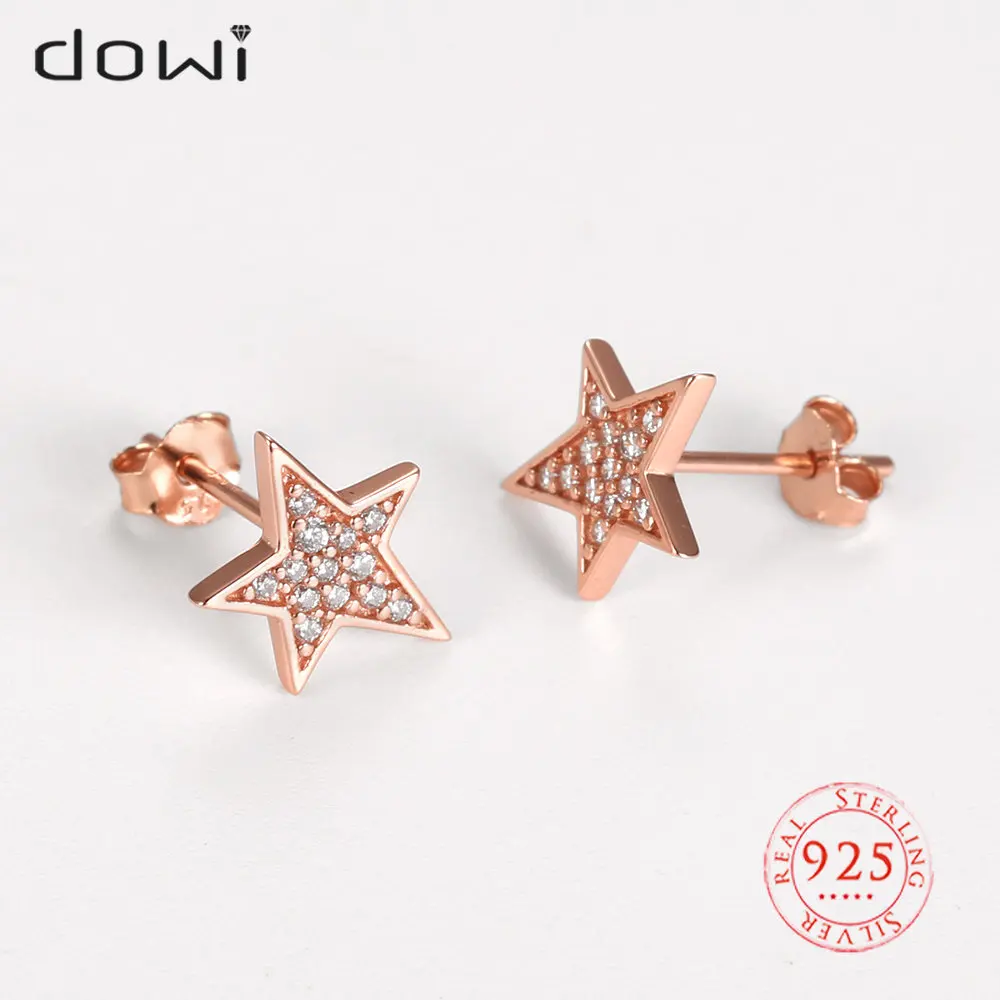 Dowi 925 Sterling Silver Cubic Zirconia Stones Ear Piercing Star Rose Gold Stud Earrings Not Allergic Fine Jewelry for Women
Dowi 925 Sterling Silver Cubic Zirconia Stones Ear Piercing Star Rose Gold Stud Earrings Not Allergic Fine Jewelry for Women