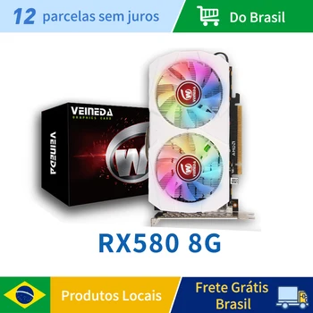 Veineda RX 580 8GB 그래픽 카드, 게이밍 GDDR5 256 비트 PCI 익스프레스 3.0 × 16 GPU 컴퓨터 마이닝 ETH 해시레이트, 28-30mh/s 리퍼브