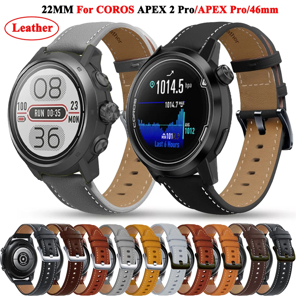 22mmLeather Strap For COROS APEX 2 Pro/COROS APEX 46mm Smartwatch Band Replacement Wristband Accessories Bracelet ремешок Correa
22mmLeather Strap For COROS APEX 2 Pro/COROS APEX 46mm Smartwatch Band Replacement Wristband Accessories Bracelet ремешок Correa