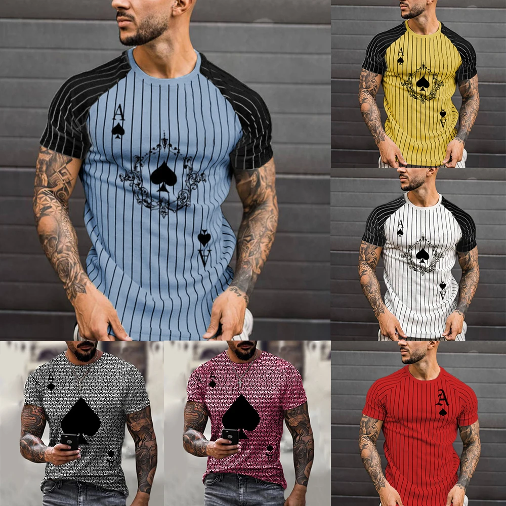 Oversized Men Short Sleeve T-shirt O-Neck Fashion Casual Style Top Personalized Poker 3D Printing Street Trend Men's Clothing
Oversized Men Short Sleeve T-shirt O-Neck Fashion Casual Style Top Personalized Poker 3D Printing Street Trend Men's Clothing