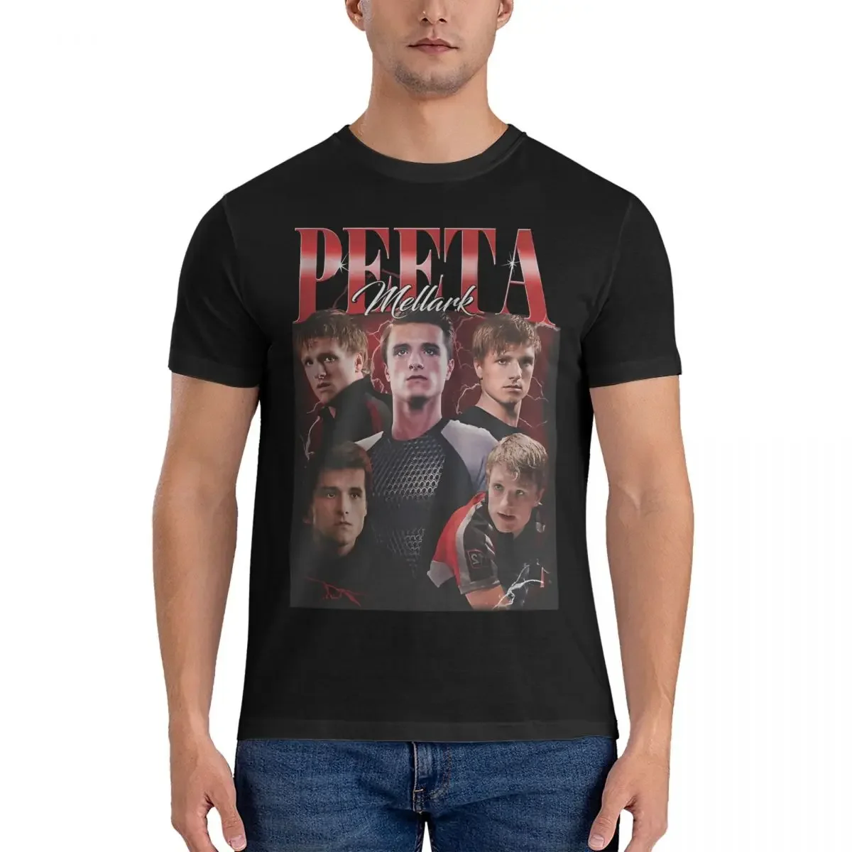 Мужские Винтажные футболки Peeta Mellark, хлопковая одежда Джоша хутчерсона, забавная футболка с коротким рукавом и круглым вырезом, футболки
Мужские Винтажные футболки Peeta Mellark, хлопковая одежда Джоша хутчерсона, забавная футболка с коротким рукавом и круглым вырезом, футболки
