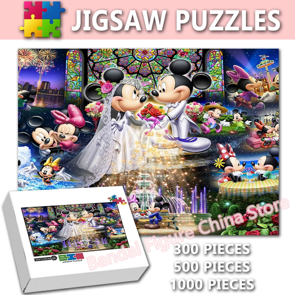 Mickey Mouse Happy Wedding 300/500/1000 Pieces Jigsaw Puzzles Disney Cartoon Characters Print Puzzle Family Games Toys Gifts
Mickey Mouse Happy Wedding 300/500/1000 Pieces Jigsaw Puzzles Disney Cartoon Characters Print Puzzle Family Games Toys Gifts