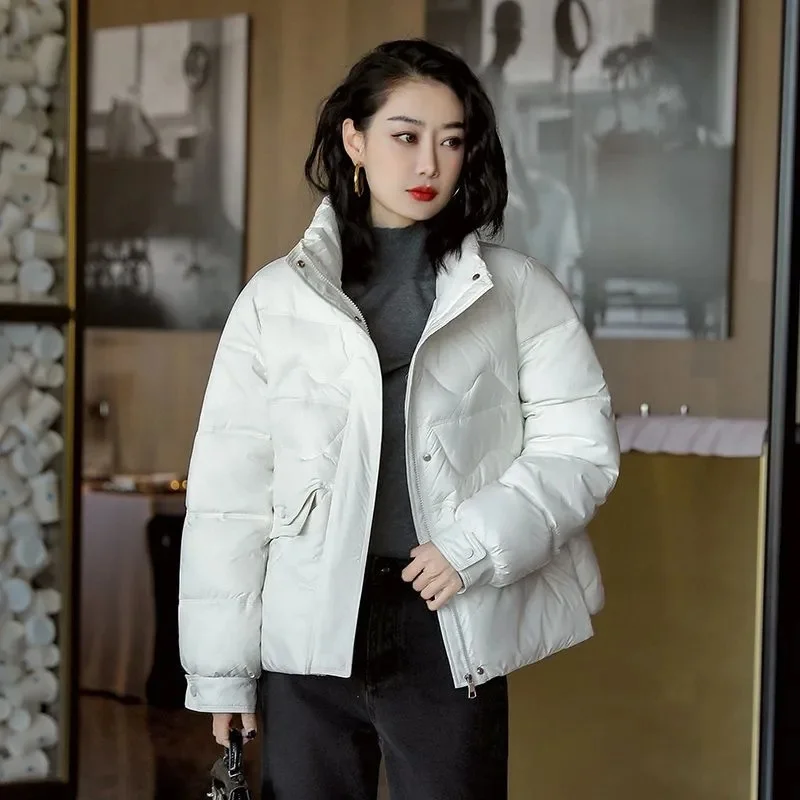 

Короткая женская парка, новинка сезона осень-зима 2023, модное плотное теплое пальто с соединением, свободная верхняя одежда в Корейском стиле