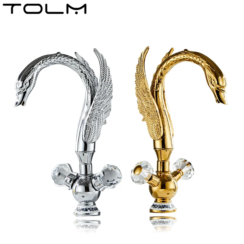 TOLM Golden Swan Luxury Toilet Faucet Copper Basin Faucet Bathroom Mixer Taps Plated Swan Washbasin Faucet Mixers Sink Taps
TOLM Golden Swan Luxury Toilet Faucet Copper Basin Faucet Bathroom Mixer Taps Plated Swan Washbasin Faucet Mixers Sink Taps