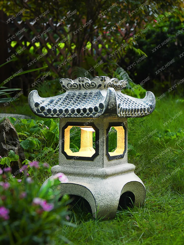 

Напольная Лампа на солнечной батарее для двора, маленький садовый ландшафтный светильник, античное уличное освещение для террасы