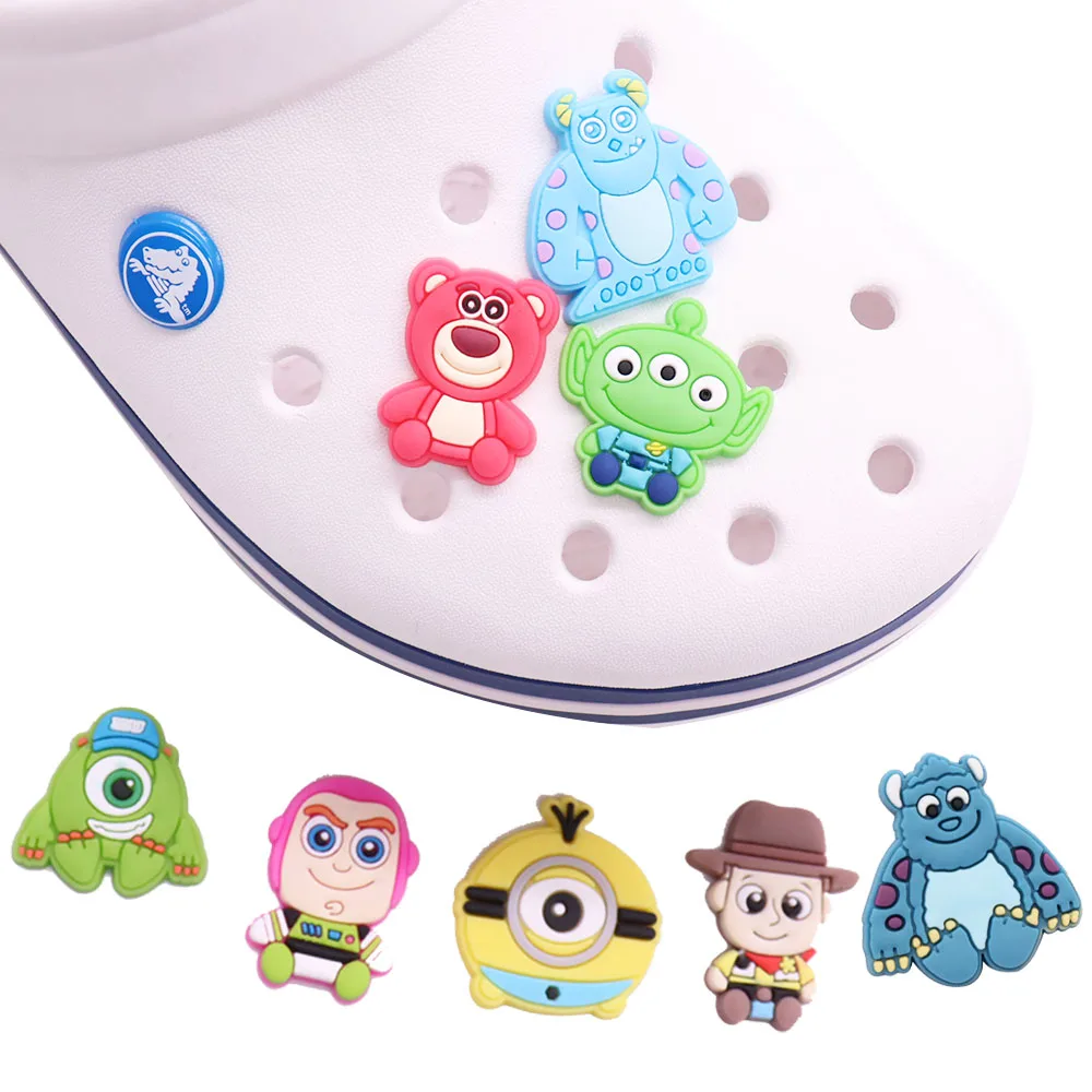 

Wholesale 50pcs Shoe Charms Monsters, Inc. Monster Sullivan Michael PVC Kids Shoe Buckles Fit Wristbands Birthday Present