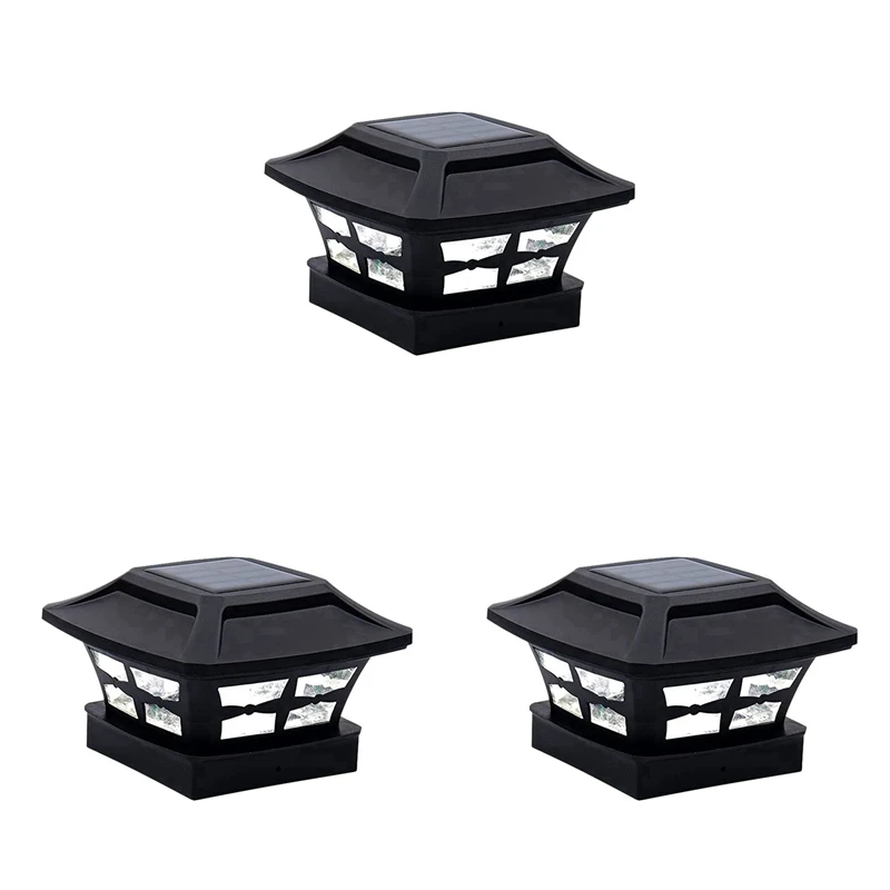 3X Solar Post Cap Lights 2 Lighting Modes LED Deck Fence Cap Lights For 4X4 Wooden Posts Garden Decoration Warm Black
3X Solar Post Cap Lights 2 Lighting Modes LED Deck Fence Cap Lights For 4X4 Wooden Posts Garden Decoration Warm Black