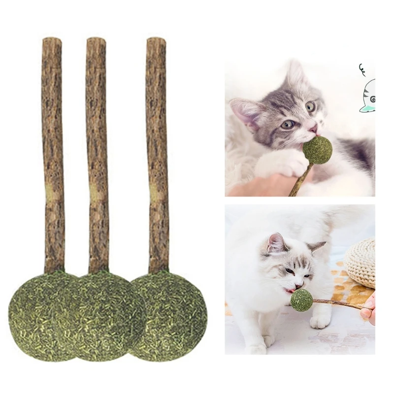 

Catnips Toy Natural Mint Teaser CatnipBalls Cat Chewing Toy Kitten Teeth Clean Catnips Balls Toy Cat Licking Gift