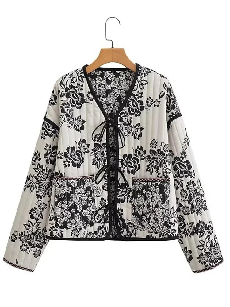 Women 2023 Fashion With Pockets Loose Printed Padded Warm Jacket Coat Vintage Long Sleeve Tether Female Outerwear
Women 2023 Fashion With Pockets Loose Printed Padded Warm Jacket Coat Vintage Long Sleeve Tether Female Outerwear