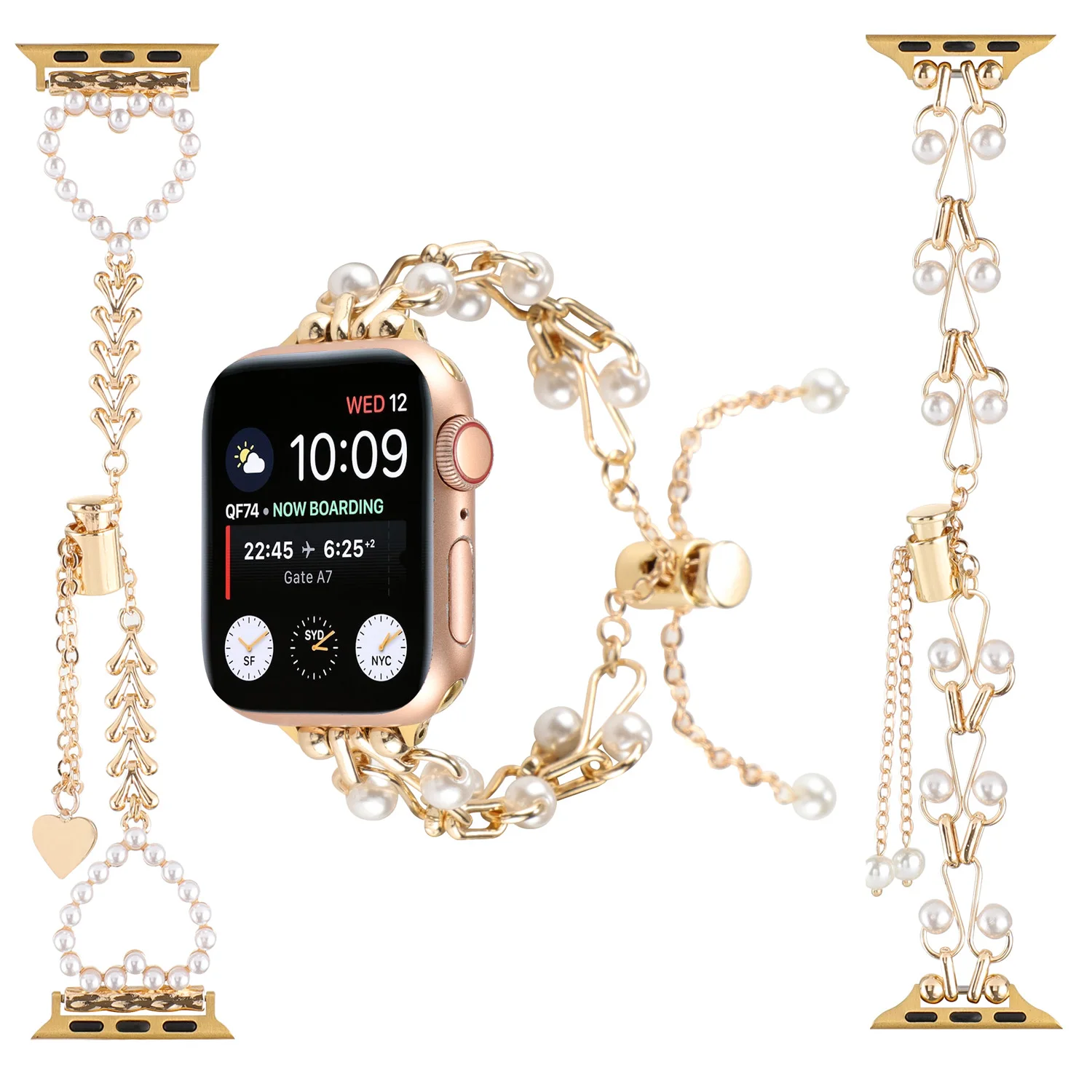 Women Pearl Diamond Bracelet For Apple Watch Ultra 49mm Series 8 7 41mm 45mm 38 42 40mm 44mm Jewelry Strap For iWatch 6 5 4 3 2
Women Pearl Diamond Bracelet For Apple Watch Ultra 49mm Series 8 7 41mm 45mm 38 42 40mm 44mm Jewelry Strap For iWatch 6 5 4 3 2