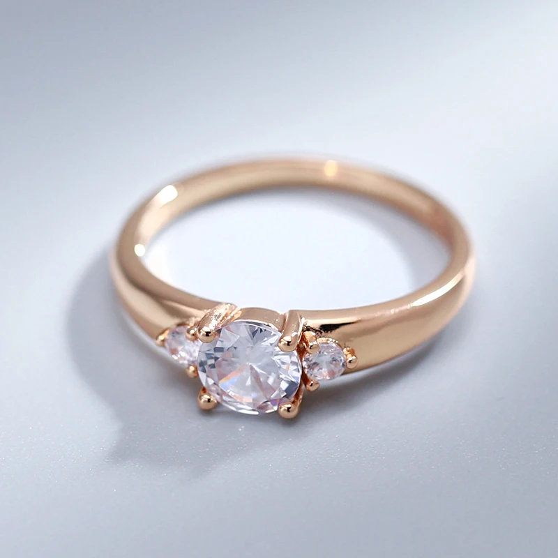 Kinel New 585 Rose Gold Bride Wedding Ring Fashion Natural Zircon Crystal Rings for Women Engagement Luxury Jewelry S00c878d776b0414086fd4077bfae7ebaa