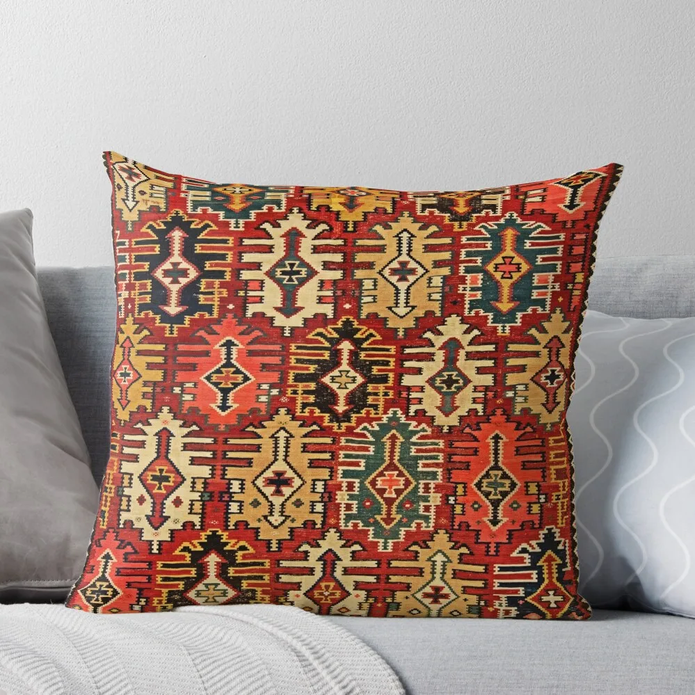 

Antique Turkish Kilim Tribal Rug Print Throw Pillow Throw Pillow Covers Sofa Cushions Cover