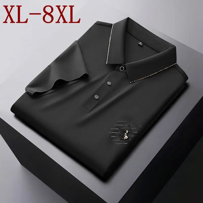 8XL 7XL 6XL 2023 New Summer Luxury England Style Polo Shirt Men Short Sleeve Lapel Mens Shirts Ice Silk Breathable Male TShirts
8XL 7XL 6XL 2023 New Summer Luxury England Style Polo Shirt Men Short Sleeve Lapel Mens Shirts Ice Silk Breathable Male TShirts