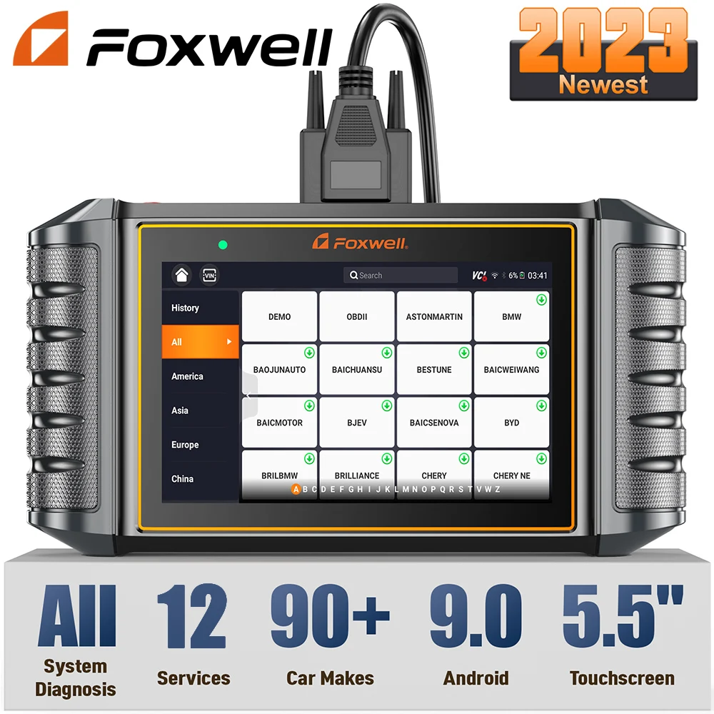 

Foxwell NT726 Автомобильный сканер OBD2 считыватель всех кодов системы EPB DPF TPMS ABS SAS TPS Oil 12 Reset OBD 2 диагностический инструмент Бесплатное обновление