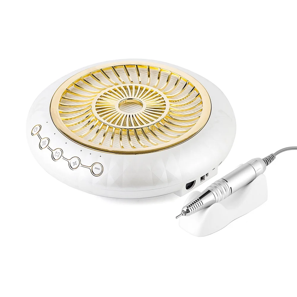 Collecteur de poussière d'ongles sans balais à faible bruit, aspiration injuste 80W, perceuse 35000 tr/min, pièce à main de manucure, aspirateur à ongles avec 2 filtres Collecteur de poussière d'ongles sans balais à faible bruit, aspiration injuste 80W, perceuse 35000 tr/min, pièce à main de manucure, aspirateur à ongles avec 2 filtres