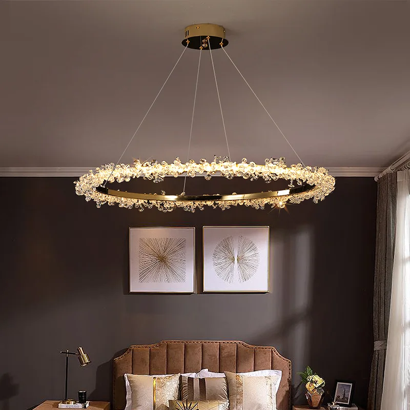 Nordic Simple Circle Led Chandelier Living Room Dining Room Dandelion Chandelier Luxury K9 Crystal Home Decoration Hanging Lamp
Nordic Simple Circle Led Chandelier Living Room Dining Room Dandelion Chandelier Luxury K9 Crystal Home Decoration Hanging Lamp