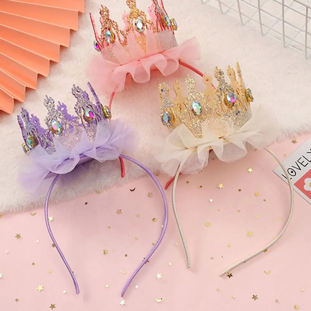 

Fairy Cute Delicate Leather Mesh Crown Headgear Hair Accessory Girl Hair Band Hair Hoop Headwear Korean Style Headband