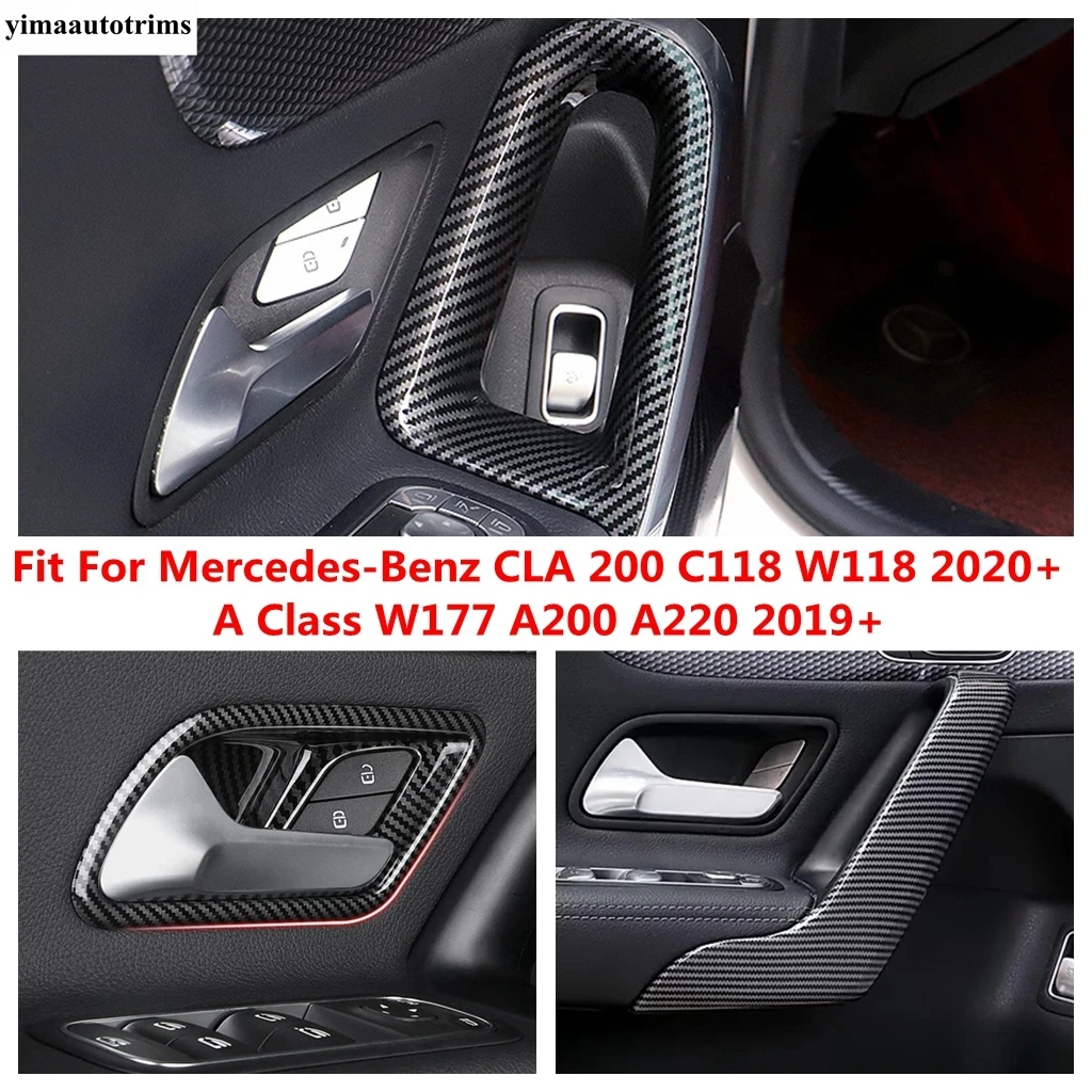 

Car Armrest Door Handle Bowl Frame Cover Trim For Mercedes-Benz CLA 200 C118 W118 2020-2023 / A Class W177 A200 A220 2019 - 2023