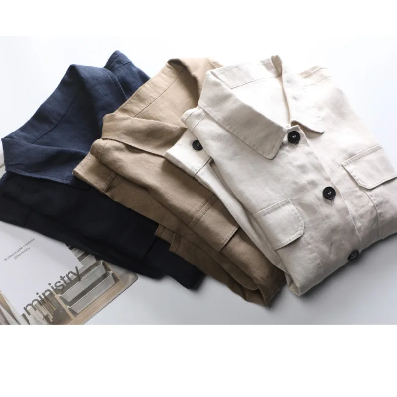Women's Pure Linen Short Work Coat, Water Wash, Rain Dew, Large Jacket, Loose, Design Sense, Spring and Autumn
Women's Pure Linen Short Work Coat, Water Wash, Rain Dew, Large Jacket, Loose, Design Sense, Spring and Autumn