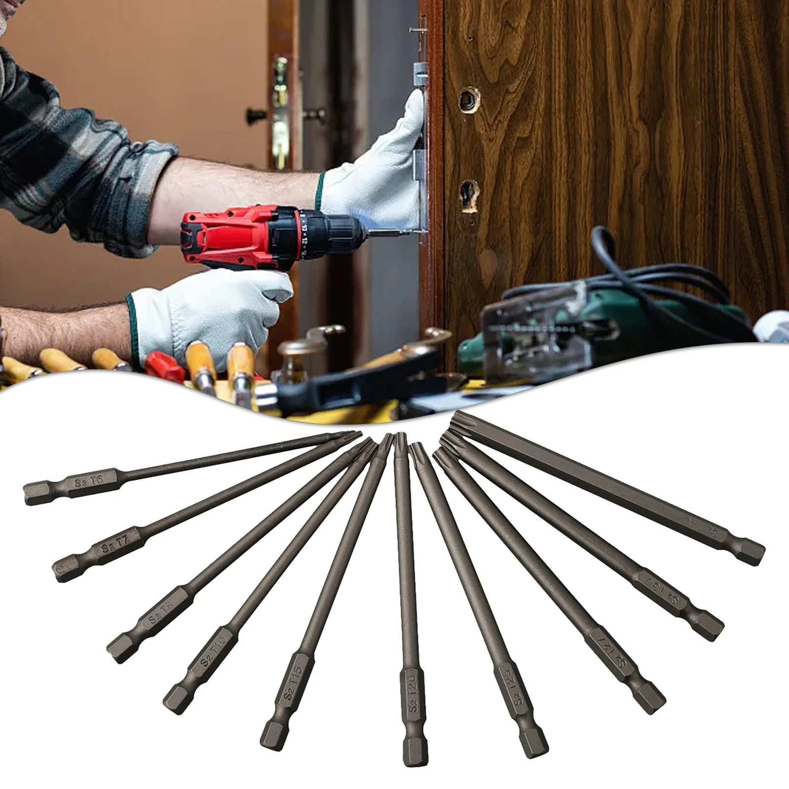 10pcs Hex Shank Magnetic Hollow Torx Screwdriver Bits Set Multifunctional Handmade Tool Precision Bits Hand Tools
10pcs Hex Shank Magnetic Hollow Torx Screwdriver Bits Set Multifunctional Handmade Tool Precision Bits Hand Tools
