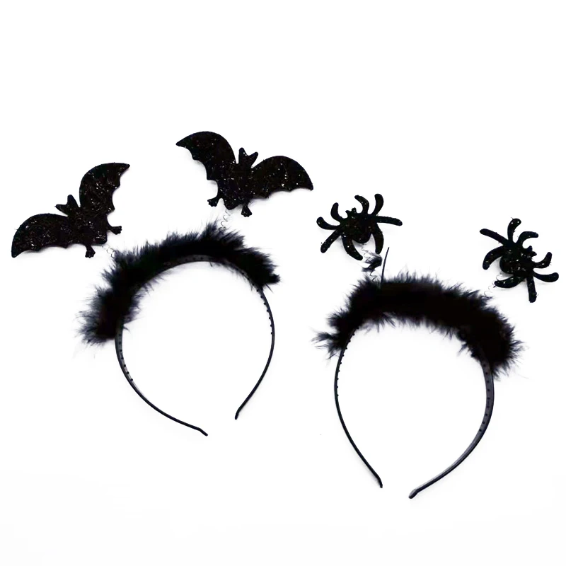 

Halloween Devil Hair Band Halloween Party Decoration Spider Web Witch Dance Headband Photo Props Ghost Festival Bat Head Hoop
