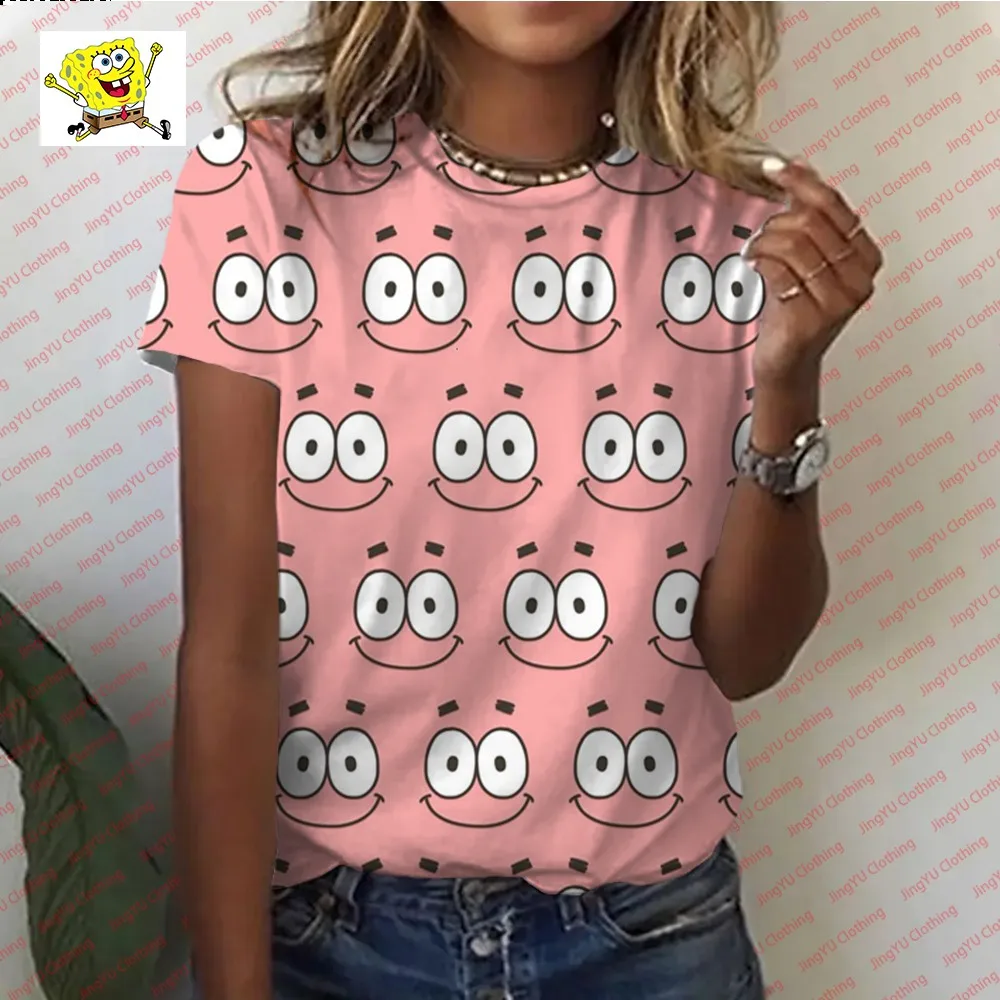 2023 Summer Teenagers Cute Spongebob Cartoon Print Children's Bottoming Shirt Street Harajuku New Women's Round Neck T-Shirt
2023 Summer Teenagers Cute Spongebob Cartoon Print Children's Bottoming Shirt Street Harajuku New Women's Round Neck T-Shirt