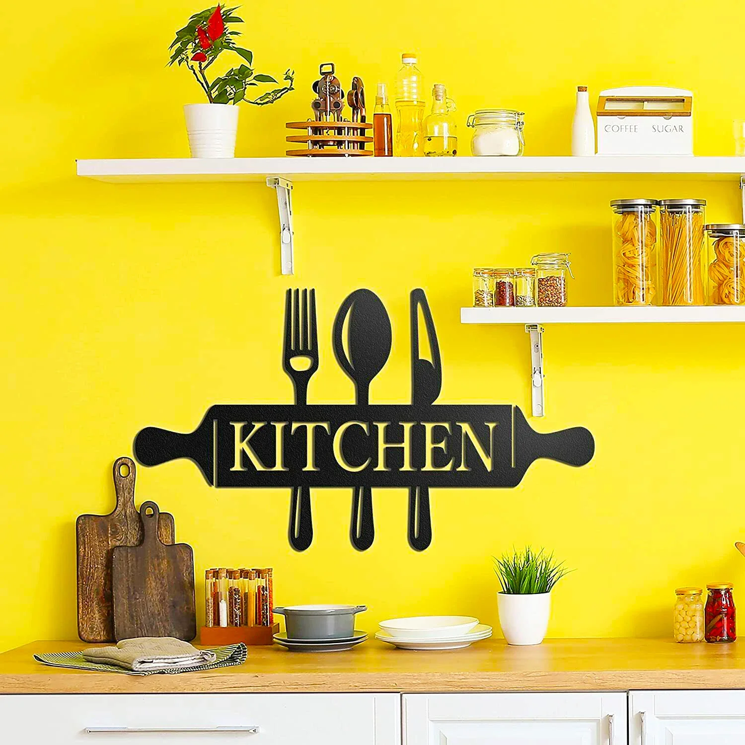 Metal Utensil Wall Art Black Kitchen Wall Decor Sign for Kitchen Tool Decoration Home Living Room Bathroom Accessories Ornament
Metal Utensil Wall Art Black Kitchen Wall Decor Sign for Kitchen Tool Decoration Home Living Room Bathroom Accessories Ornament