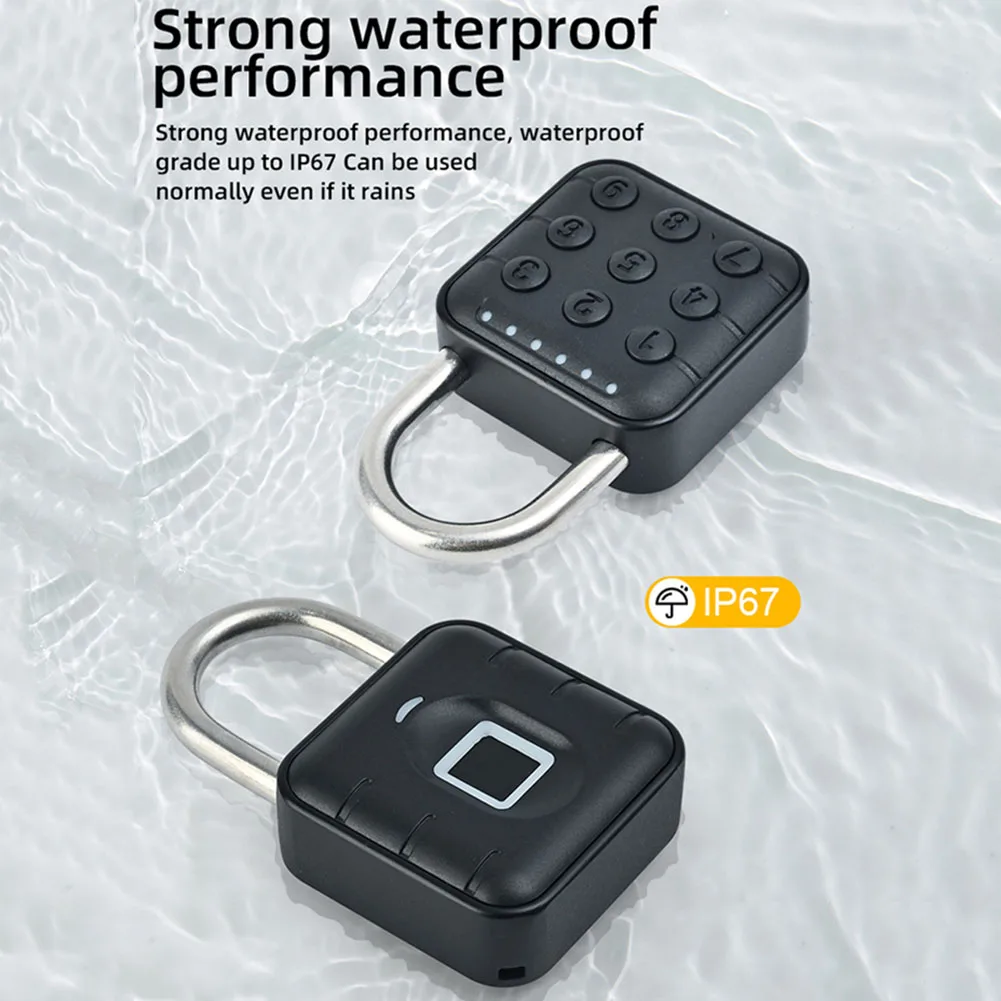

Smart Fingerprint Padlock Password Code Outdoor Waterproof Combination Padlock Zinc Alloy Suitcase For Luggage Travel Smart Lock