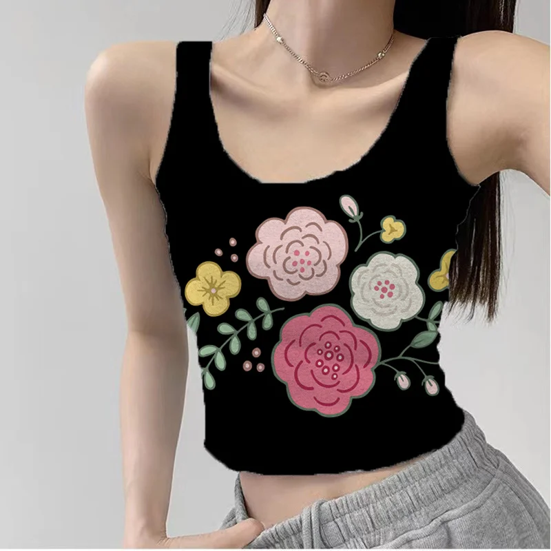 Женская короткая майка без рукавов, с цветочным принтом и травой, Y2K, летний пикантный укороченный топ, эластичная U-образная майка для женщин, 2023
Женская короткая майка без рукавов, с цветочным принтом и травой, Y2K, летний пикантный укороченный топ, эластичная U-образная майка для женщин, 2023