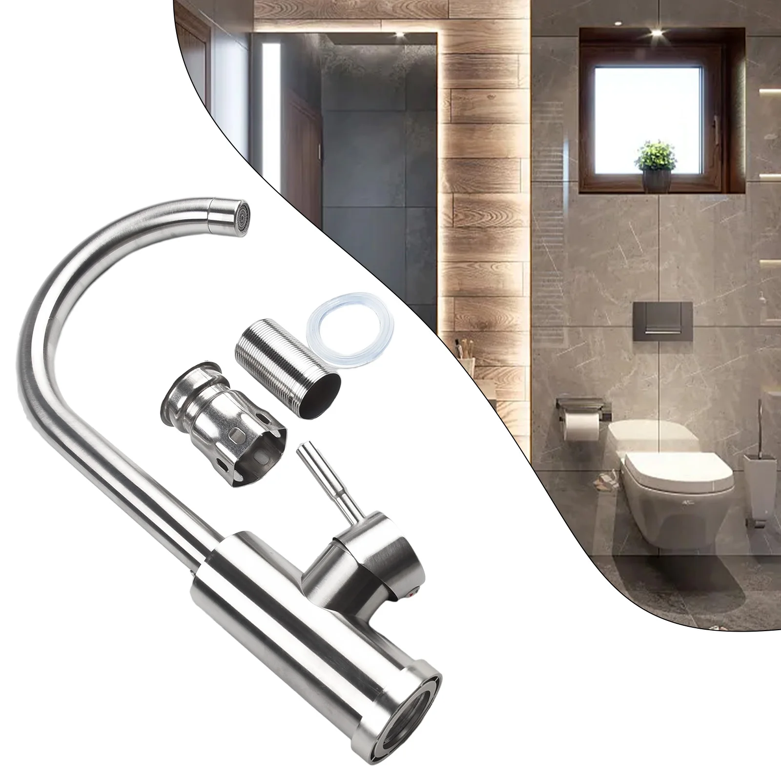 Kitchen Faucet Cold And Hot Mixer Tap 304 Stainless Steel 360 ° Free Rotation Hot Mixer Tap Kitchen Accessories Treatment
Kitchen Faucet Cold And Hot Mixer Tap 304 Stainless Steel 360 ° Free Rotation Hot Mixer Tap Kitchen Accessories Treatment