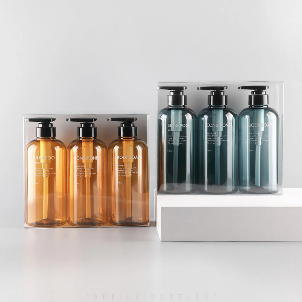 3Pcs/Set Press Type Lotion Bottle Travel Refillable Cosmetic Container Shampoo Shower Gel Hand Sanitizer Tube Bottling 300/500ML
3Pcs/Set Press Type Lotion Bottle Travel Refillable Cosmetic Container Shampoo Shower Gel Hand Sanitizer Tube Bottling 300/500ML