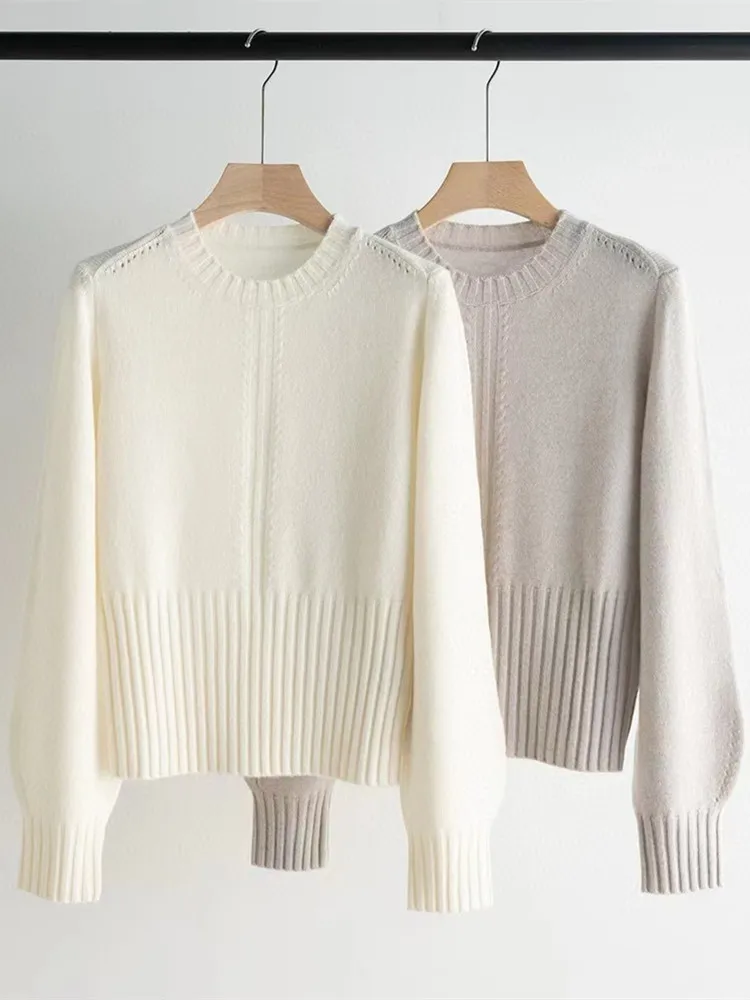 Women Twisted Hollow Out Sweater 100% Cashmere O-Neck Long Lantern Sleeve Solid Color Female Knitted Pullover
Women Twisted Hollow Out Sweater 100% Cashmere O-Neck Long Lantern Sleeve Solid Color Female Knitted Pullover