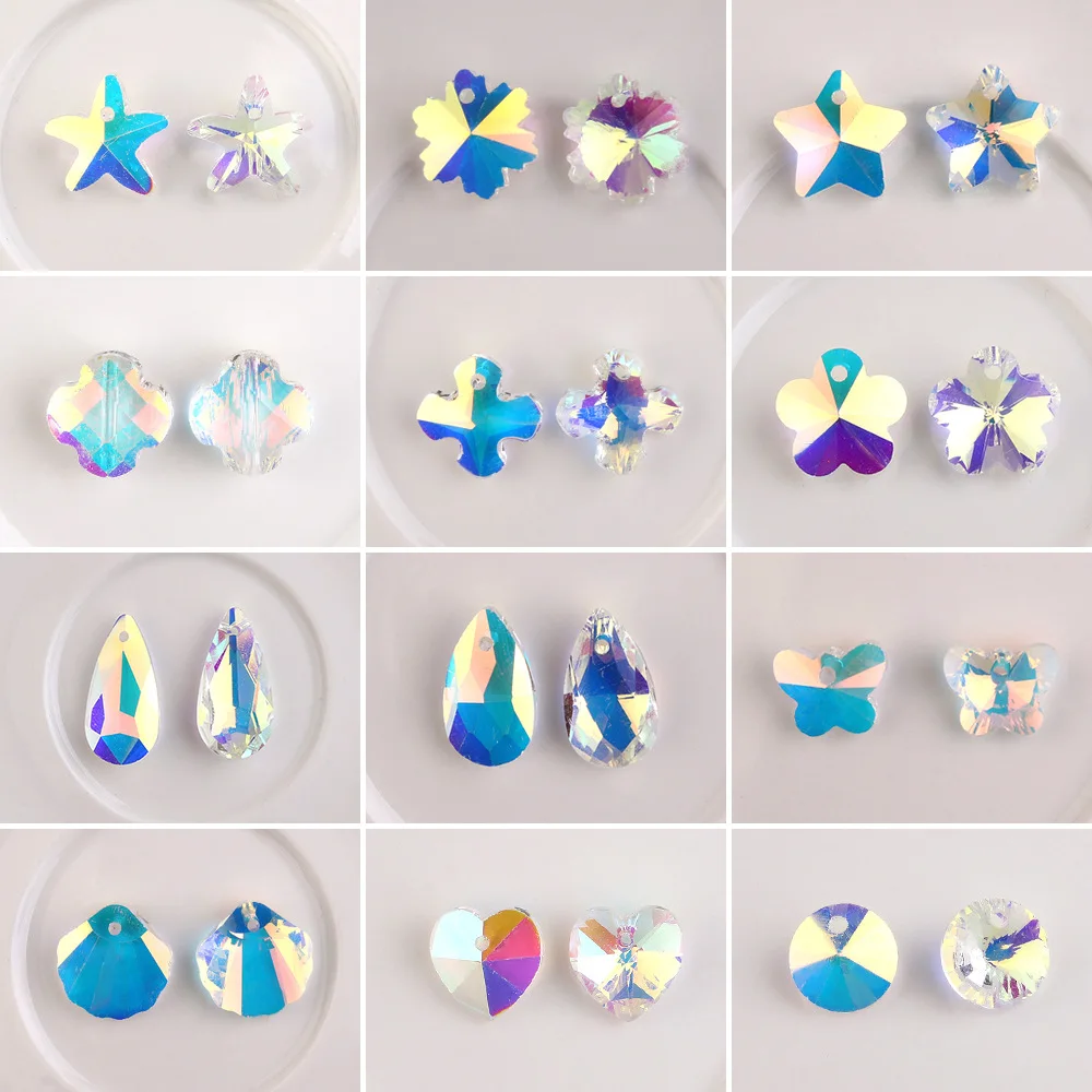 100Pcs/Lot Rainbow AB Austria Crystal Glass Butterfly Pendant Love Heart Beads for DIY Making Charms Necklaces Earrings Jewelry
100Pcs/Lot Rainbow AB Austria Crystal Glass Butterfly Pendant Love Heart Beads for DIY Making Charms Necklaces Earrings Jewelry