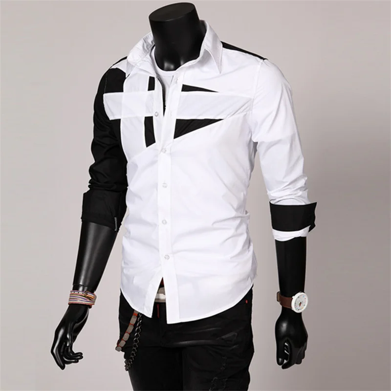 Men's Long Sleeve Shirt Splicing Design Casual Fashion Shirt Slim Fit Contrast Color Designer Clothing Spring/Autumn Men's Top
Men's Long Sleeve Shirt Splicing Design Casual Fashion Shirt Slim Fit Contrast Color Designer Clothing Spring/Autumn Men's Top
