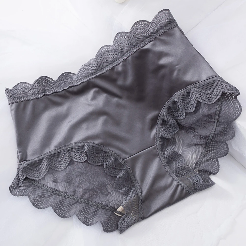 Women Sexy Ice Silk Smooth Satin Lace Panties Breathable Silk Crotch Briefs Comfort Soft Middle Waist Underpants Lingerie
Women Sexy Ice Silk Smooth Satin Lace Panties Breathable Silk Crotch Briefs Comfort Soft Middle Waist Underpants Lingerie