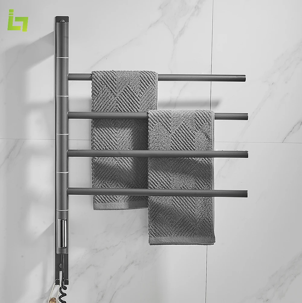 

Round Electric Heating Towel Rack Can Heat Digital Display Can Dry Bathroom Self Energy Saving Stainless Steel Material 55W