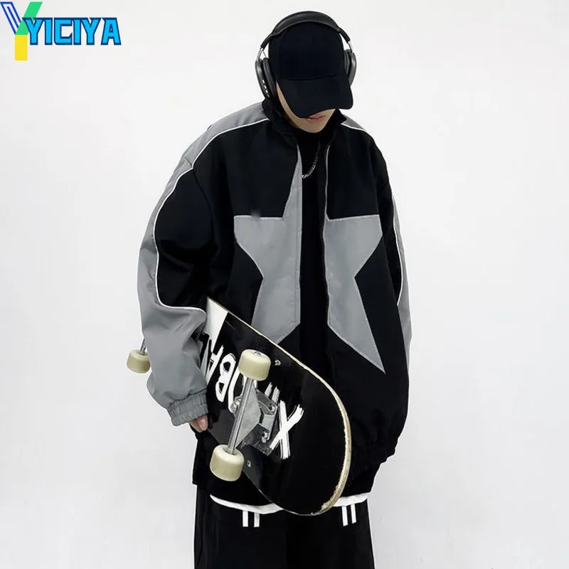 YICIYA jacket bomber women varsity Jackets unisex Oversize Star pattern racing American Zipper Baseball Jacket Long Sleeve Coat
YICIYA jacket bomber women varsity Jackets unisex Oversize Star pattern racing American Zipper Baseball Jacket Long Sleeve Coat