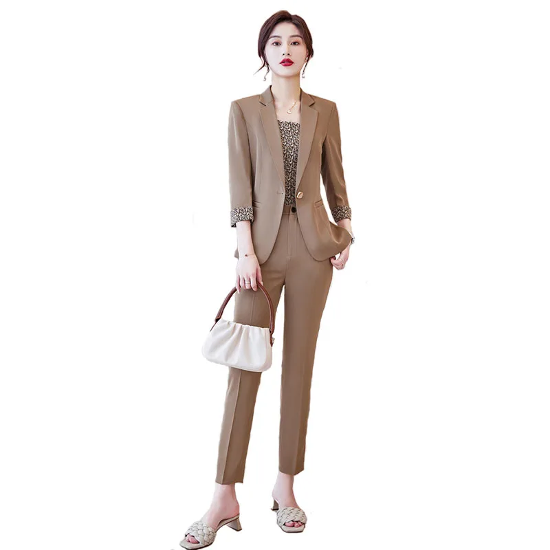 High End Professional Fit Women's Pants Suits Office 2022 New Spring Autumn Casual Ladies Blazer And Fashion Trousers
High End Professional Fit Women's Pants Suits Office 2022 New Spring Autumn Casual Ladies Blazer And Fashion Trousers