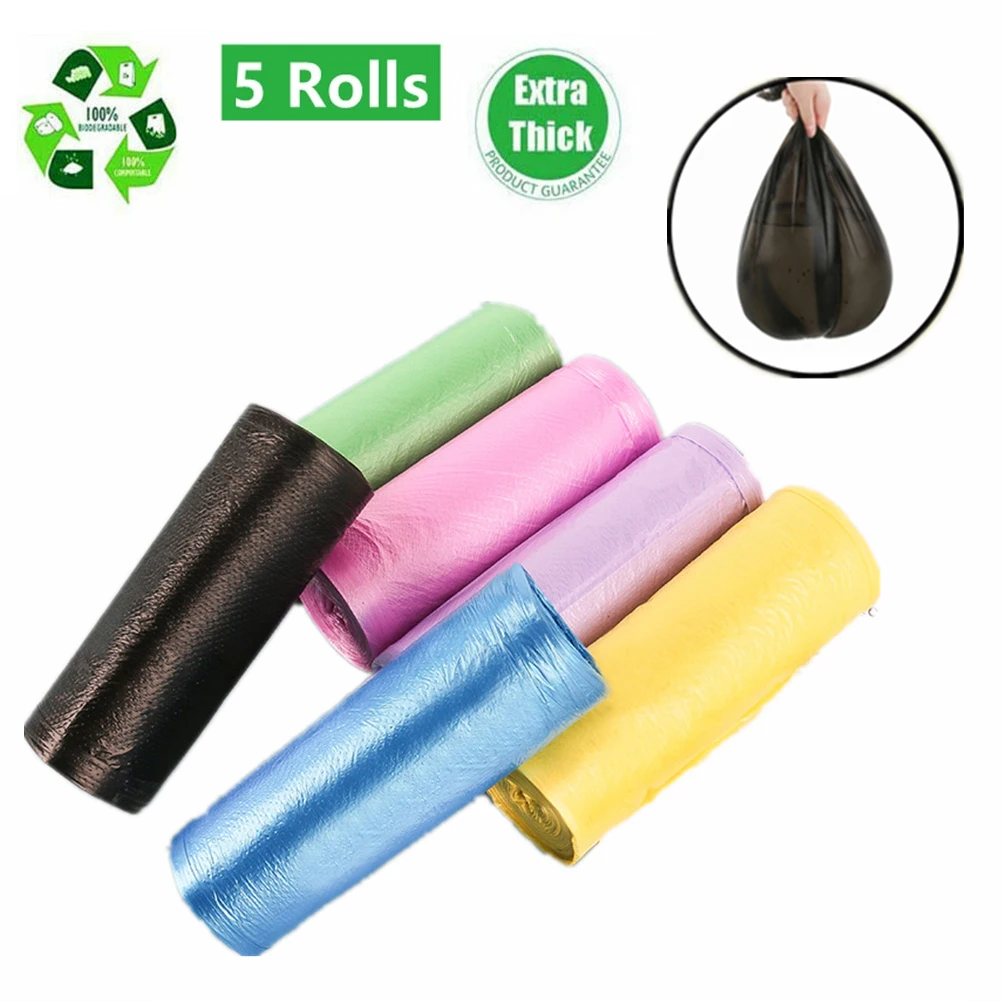 5 Roll Garbage Bags Household Portable Thickened Commercial Office Dormitory Kitchen Extra Thick Plastic Bag In Color
5 Roll Garbage Bags Household Portable Thickened Commercial Office Dormitory Kitchen Extra Thick Plastic Bag In Color