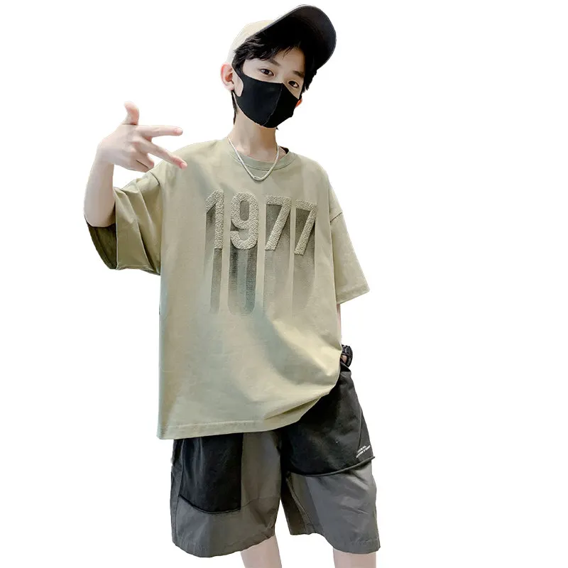 Boys Clothes Sets 2023 Summer Short Sleeve T-Shirt + Shorts Children Clothing 2Pcs Kids Boys Sport Suits Teen 6 8 10 12 14 Years
Boys Clothes Sets 2023 Summer Short Sleeve T-Shirt + Shorts Children Clothing 2Pcs Kids Boys Sport Suits Teen 6 8 10 12 14 Years
