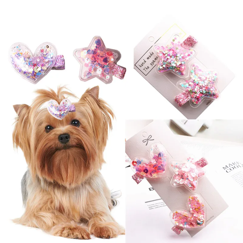 

Fashion Dog Hair Clips Sweet Heart Pets Hairpins Puppy Hairpins Decor Grooming Accessoires Pet Supplies