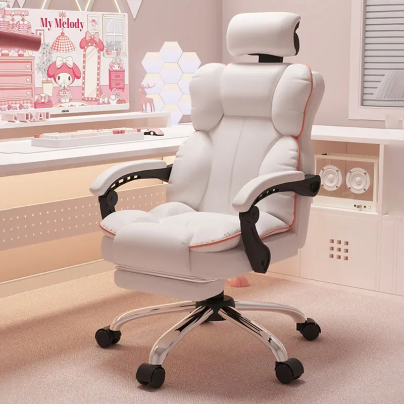 Low Price Kawaii Office Chair Back Cushion White Luxury Girls Gaming Chair Aesthetic Rotatable Silla Gamer Office Furniture
Low Price Kawaii Office Chair Back Cushion White Luxury Girls Gaming Chair Aesthetic Rotatable Silla Gamer Office Furniture